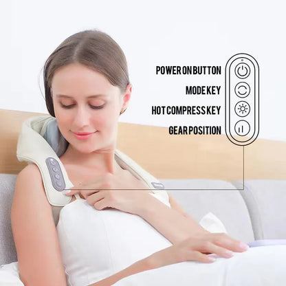 Neck and shoulder shiatsu massager